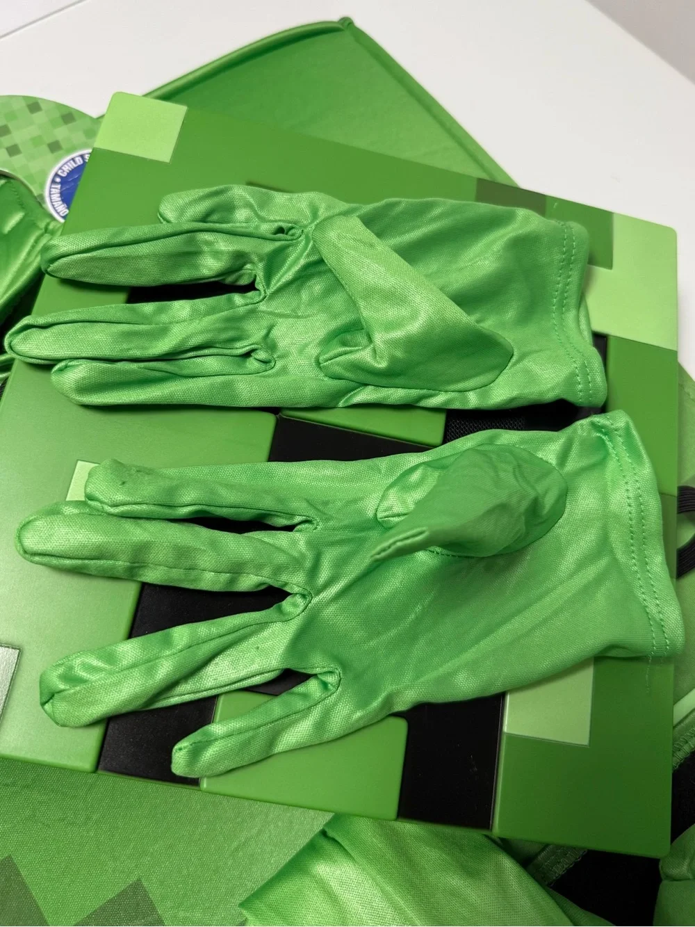 Kids Minecraft Green Creeper Costume